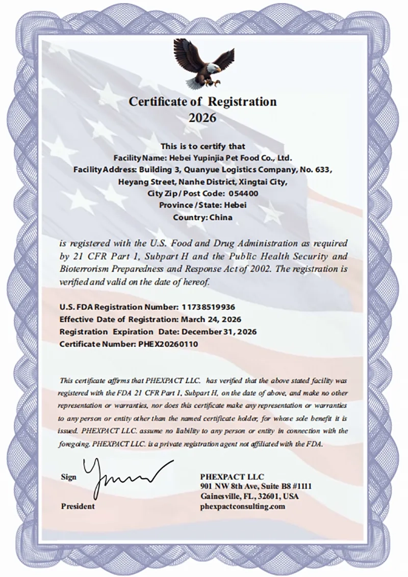 FDA Certificate
