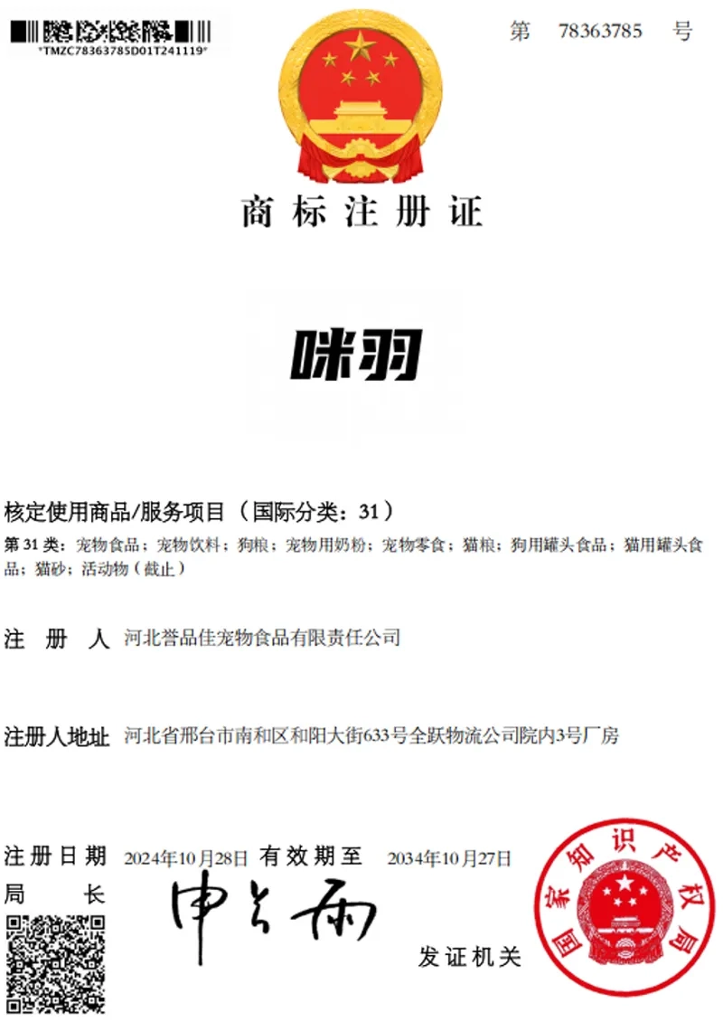 Trademark Registration Certificate - Miyu